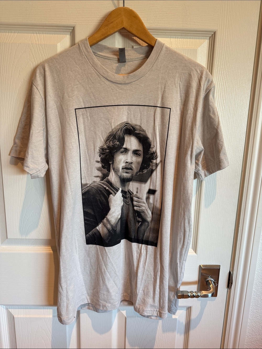 Bailey Zimmerman religiously Graphic Crew Neck T-Shirt in Light Gray